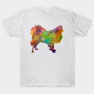 Japanese Chin  in watercolor T-Shirt